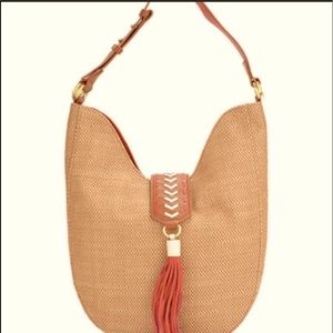 NWT Badgley Mischka Straw Bailey Hobo Tote